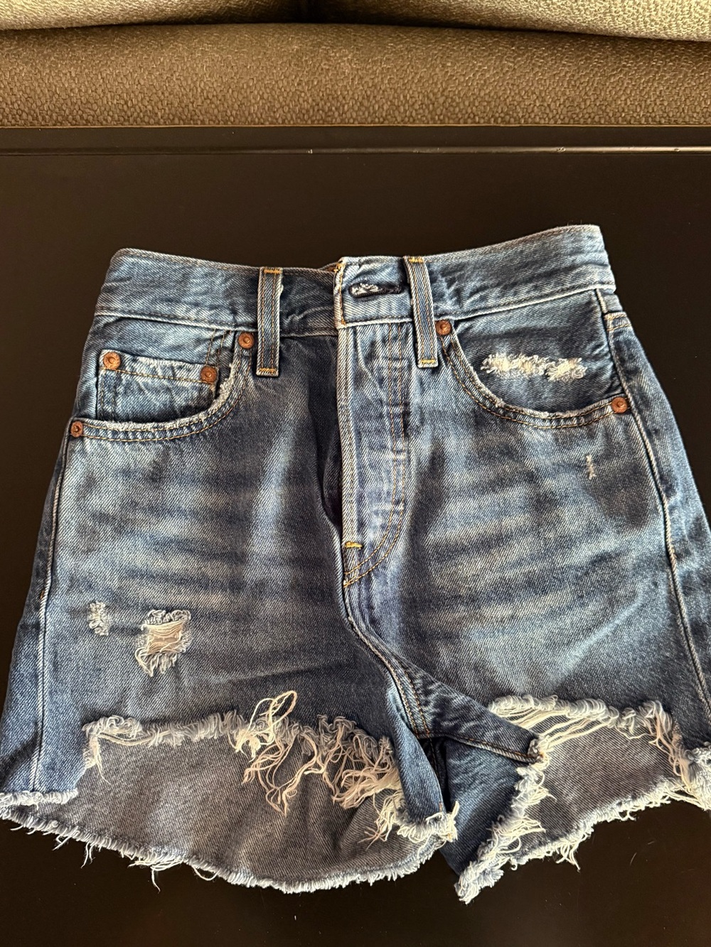 LEVI’S Denim Distressed Women's Shorts - Blue